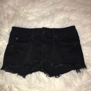 Black Jean shorts